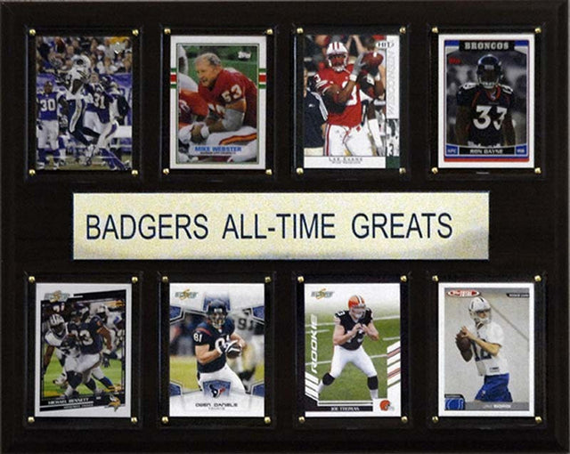 Placa de los Wisconsin Badgers de 12 x 15, los mejores de todos los tiempos