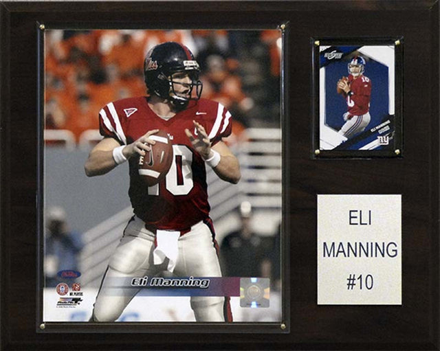 密西西比叛军牌匾 12x15 Eli Manning 设计