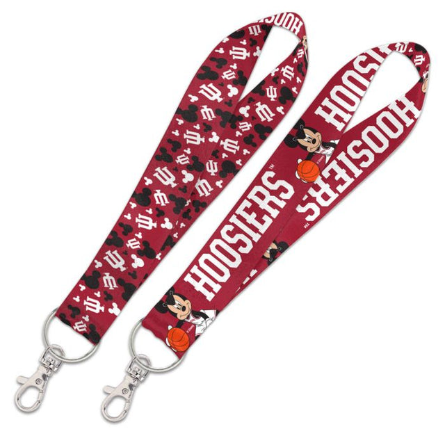 Indiana Hoosiers / Disney MICKEY MOUSE BASKETBALL Lanyard Key Strap 1"