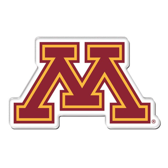 Imán acrílico premium de Minnesota Golden Gophers en cartón