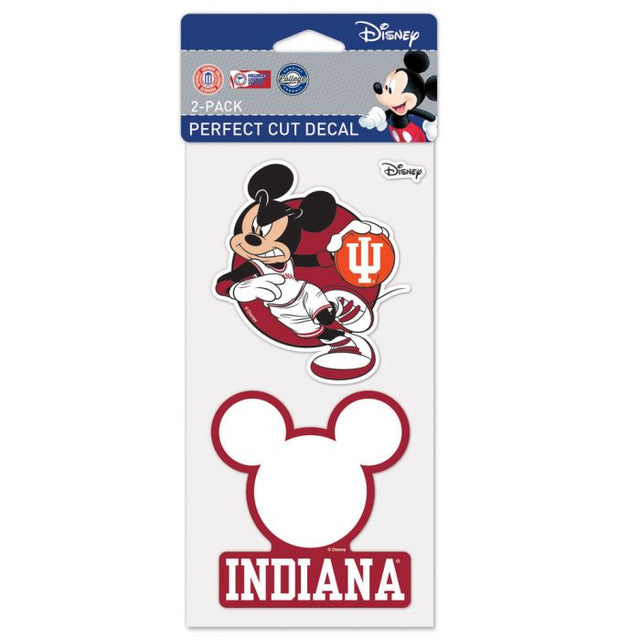 Indiana Hoosiers / Disney MICKEY MOUSE BALONCESTO Calcomanía de corte perfecto Juego de dos 4" x 4"