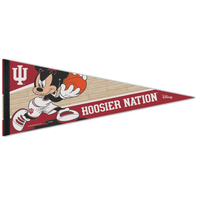 Banderín premium de baloncesto de Mickey Mouse de Indiana Hoosiers/Disney de 12" x 30"