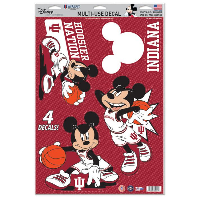 Indiana Hoosiers / Disney MICKEY MOUSE BASKETBALL Multi-Use Decal 11" x 17"