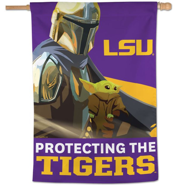 Bandera vertical LSU Tigers / Star Wars MANDALORIAN de 28" x 40"