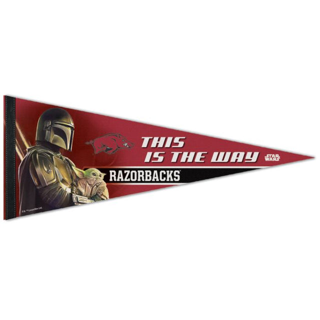 Arkansas Razorbacks / Star Wars MANDALORIAN Premium Pennant 12" x 30"