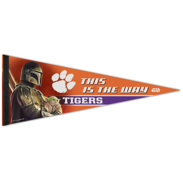 Banderín premium de Clemson Tigers / Star Wars MANDALORIAN de 12" x 30"