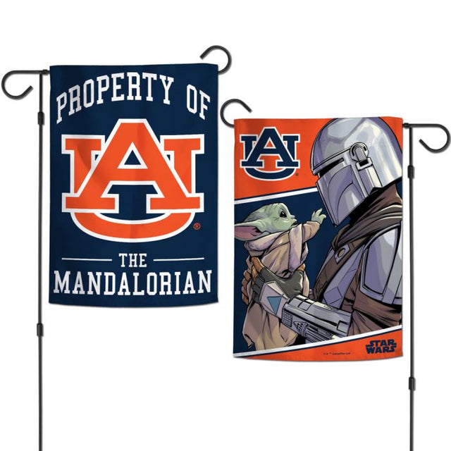 Banderas de jardín Auburn Tigers / Star Wars MANDALORIAN de 2 lados, 12,5" x 18"