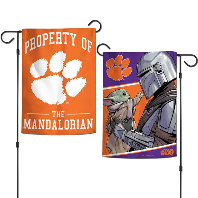 Banderas de jardín Clemson Tigers / Star Wars MANDALORIAN de 2 lados, 12,5" x 18"