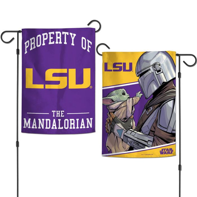 LSU Tigers / Star Wars MANDALORIAN Garden Flags 2 sided 12.5" x 18"