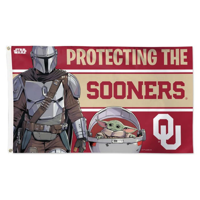 Bandera de los Oklahoma Sooners/Star Wars Mandalorian - Deluxe 3' X 5'