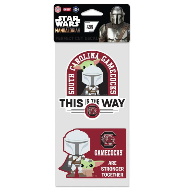 South Carolina Gamecocks / Star Wars Mandalorian Perfect Cut Decal Set of two 4"x4"