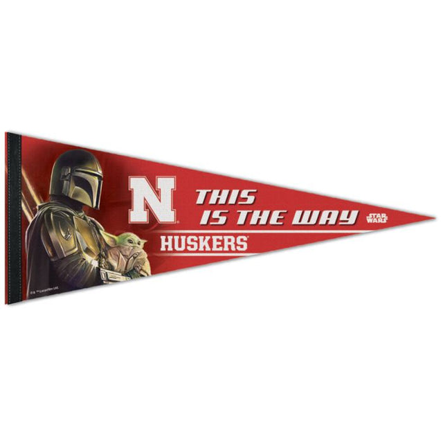 Nebraska Cornhuskers / Star Wars Mandalorian Premium Pennant 12" x 30"