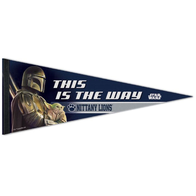 Banderín premium de los Penn State Nittany Lions / Star Wars Mandalorian de 12" x 30"