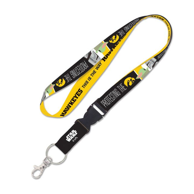 Iowa Hawkeyes / Star Wars MANDALORIAN Lanyard w/detachable buckle 1"