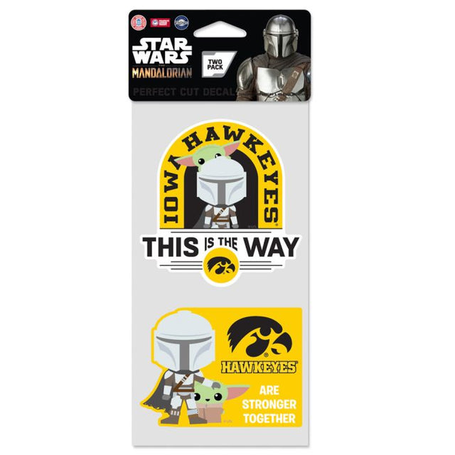 Iowa Hawkeyes / Star Wars MANDALORIAN Perfect Cut Decal Set of two 4"x4"