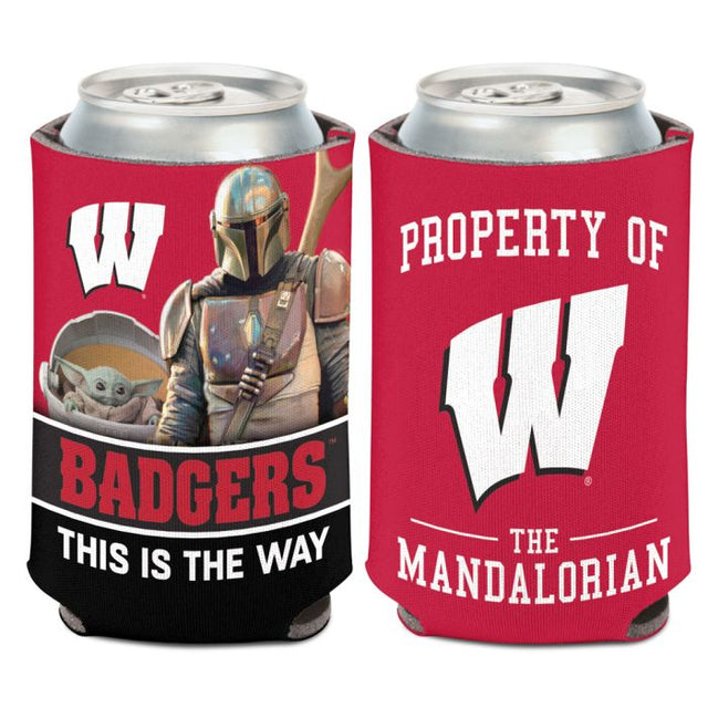 Enfriador de latas Wisconsin Badgers / Star Wars MANDALORIAN de 12 oz.