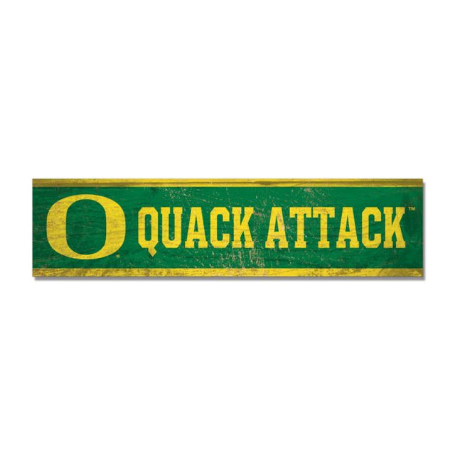 Oregon Ducks QUACK ATTACK Wooden Magnet 1.5" X 6"