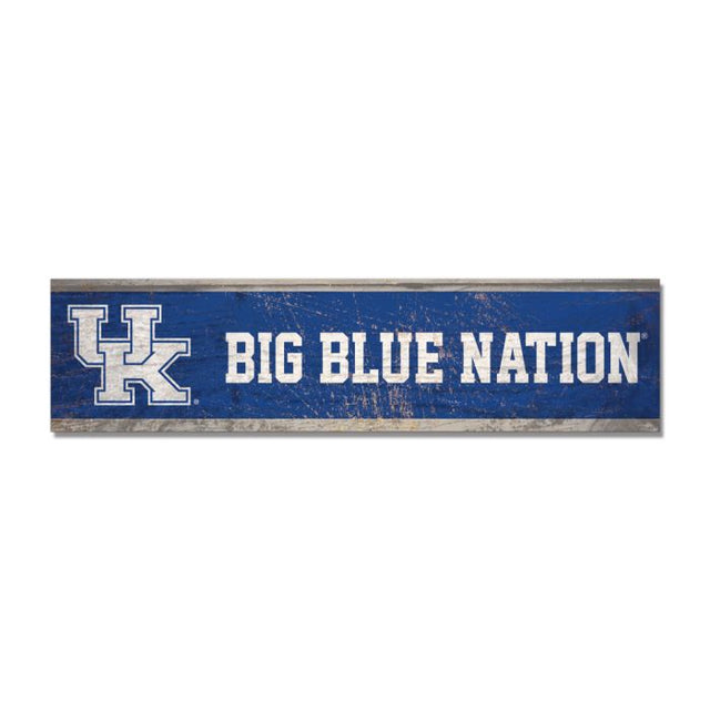 Imán de madera de Kentucky Wildcats BIG BLUE NATION de 1,5" x 6"