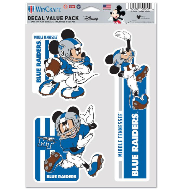 Middle Tennessee State Blue Raiders / Disney MICKEY MOUSE FOOTBALL Multi Use 3 Fan Pack