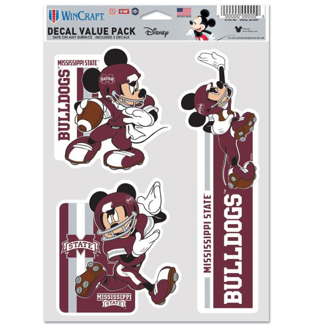 Mississippi State Bulldogs / Disney MICKEY MOUSE FOOTBALL Multi Use 3 Fan Pack