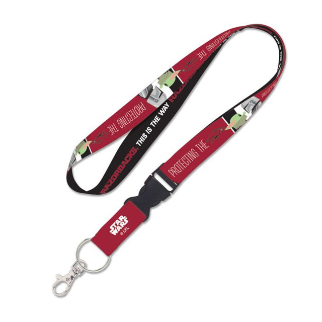 Arkansas Razorbacks / Star Wars MANDALORIAN Lanyard w/detachable buckle 1"