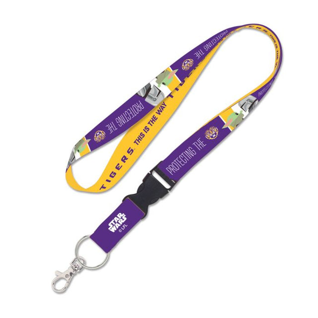 LSU Tigers / Star Wars MANDALORIAN Lanyard w/detachable buckle 1"