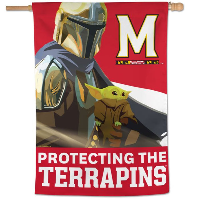 Maryland Terrapins / Star Wars MANDALORIAN Vertical Flag 28" x 40"