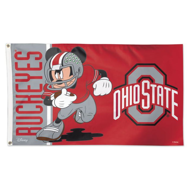 Bandera de los Buckeyes del estado de Ohio / Disney: Deluxe, 3' x 5'