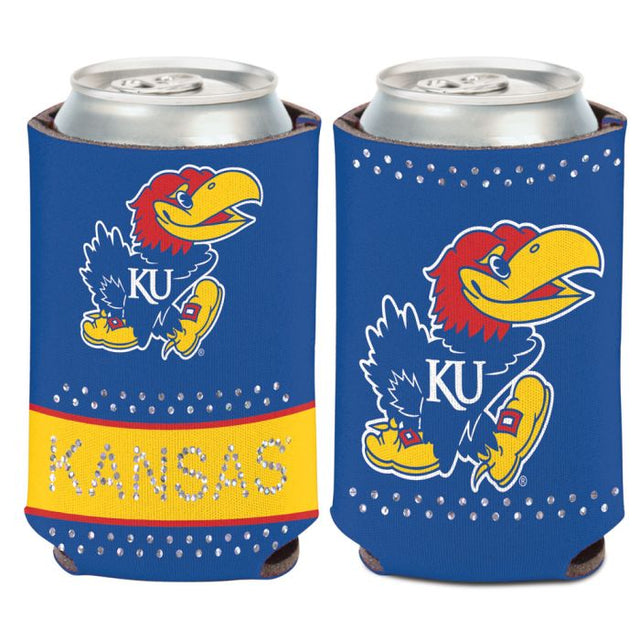 Enfriador de lata Bling de Kansas Jayhawks de 12 oz.