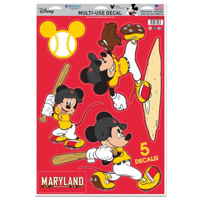 Calcomanía multiusos de Maryland Terrapins / Disney de 11" x 17"