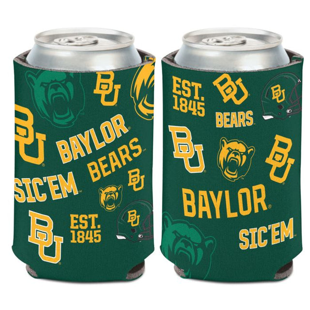 Baylor Bears scatterptint Can Cooler 12 oz.