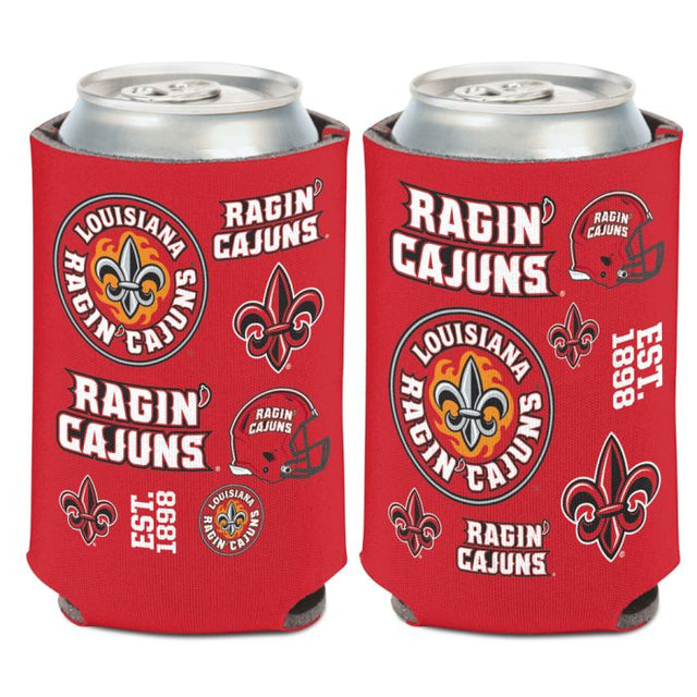 Luisiana - Lafayette Ragin Cajuns SCATTERPRINT Enfriador de latas de 12 oz.