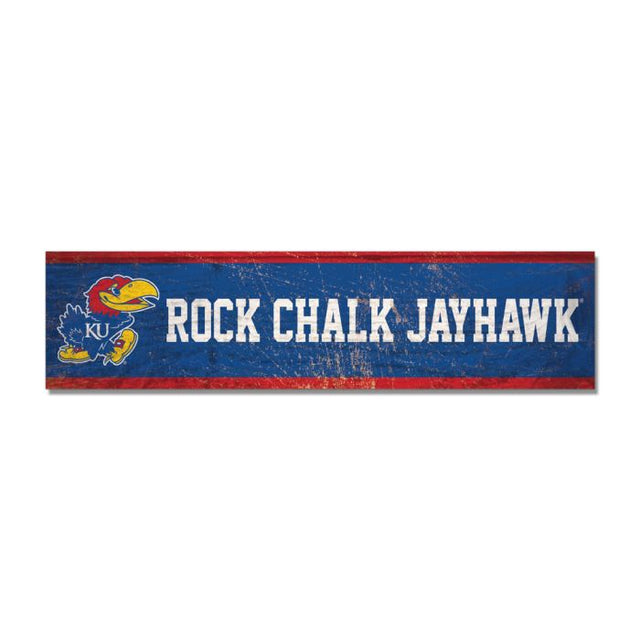 Imán de madera de los Kansas Jayhawks, 1,5" x 6"