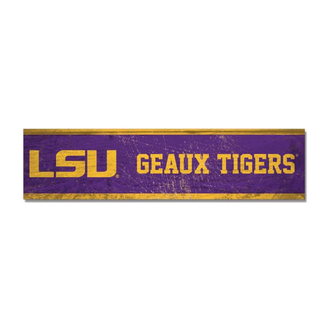 LSU Tigers Wooden Magnet 1.5" X 6"