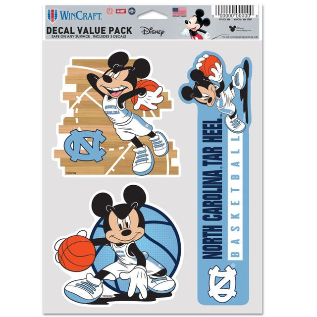 Paquete de 3 abanicos multiusos de North Carolina Tar Heels/Disney