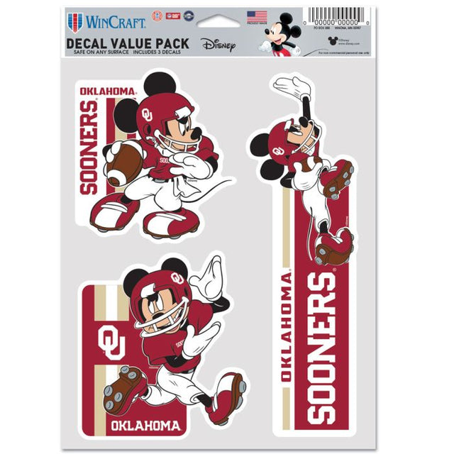 Paquete multiusos para 3 fanáticos de Oklahoma Sooners/Disney