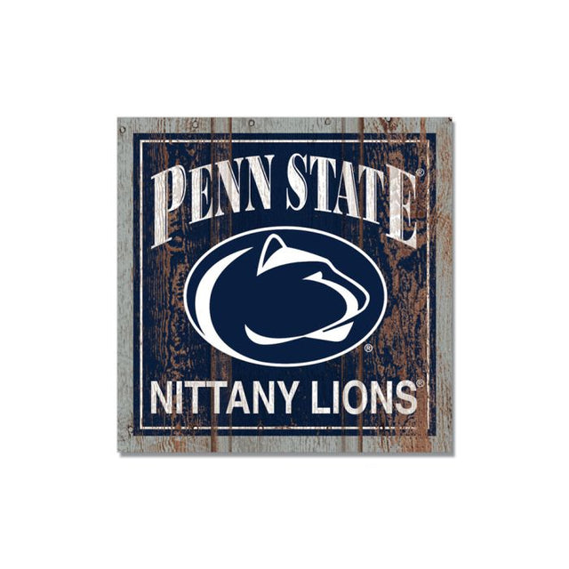 Imán de madera de 3" x 3" de los Penn State Nittany Lions