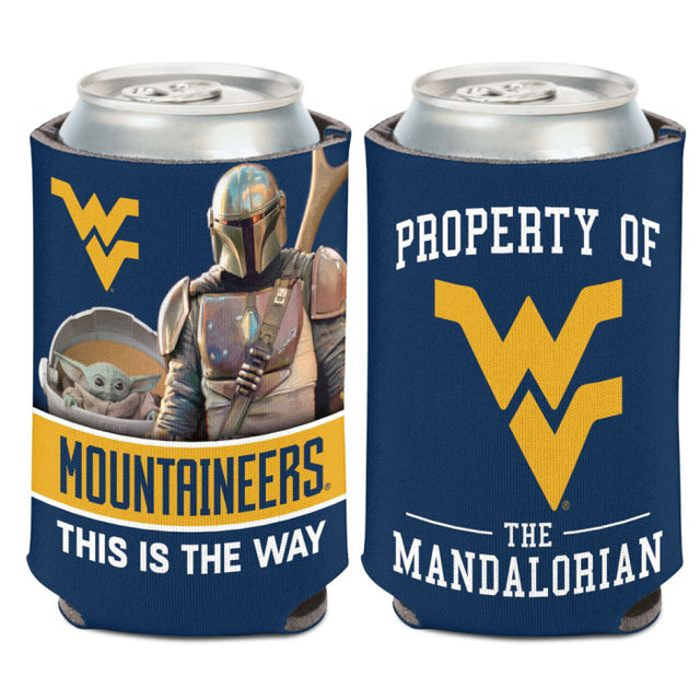 Enfriador de latas de 12 oz de West Virginia Mountaineers / Star Wars Mandalorian