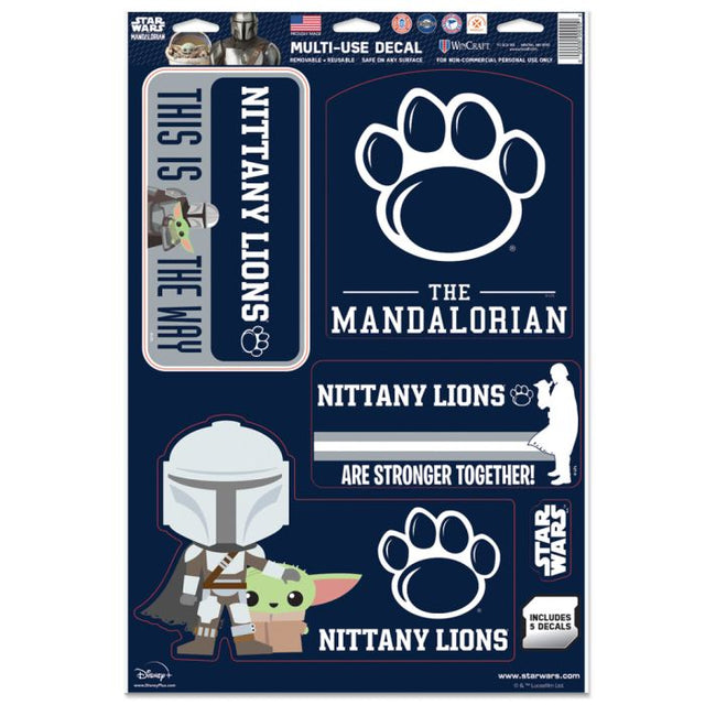 Calcomanía multiusos Penn State Nittany Lions / Star Wars MANDALORIAN de 11" x 17"