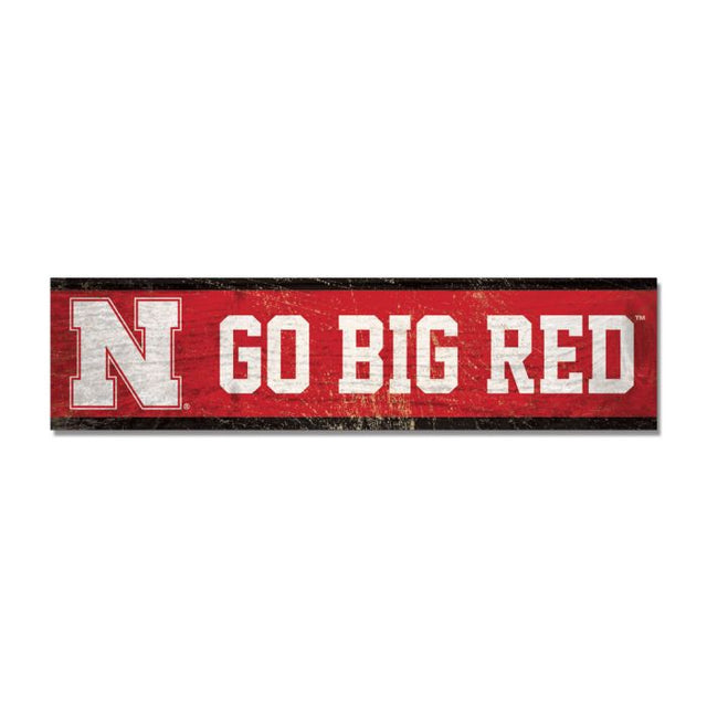 Nebraska Cornhuskers Wooden Magnet 1.5" X 6"