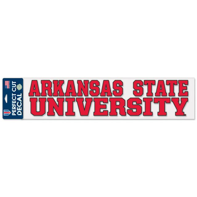 Arkansas State Red Wolves Perfect Cut Decals 4" x 17"