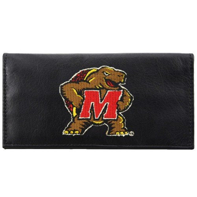 Funda para chequera de Maryland Terrapins de cuero bordado CO