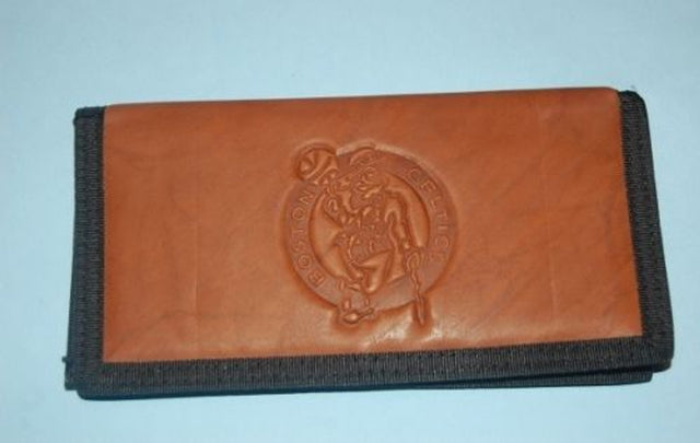 Boston Celtics Checkbook Cover Leather/Nylon Embossed CO