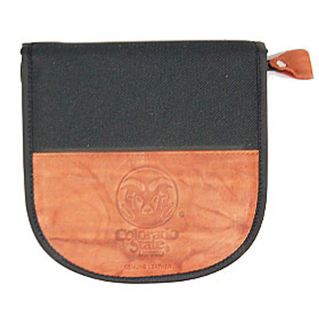 Estuche para CD de Colorado State Rams de cuero y nailon con relieve CO