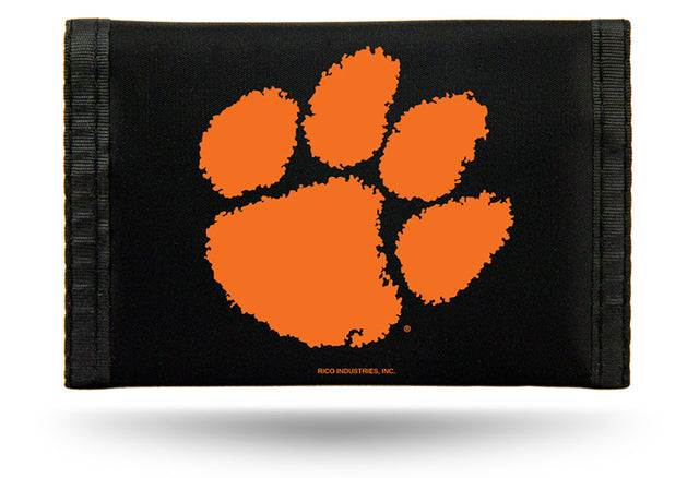 Cartera de nailon con tres pliegues de los Clemson Tigers