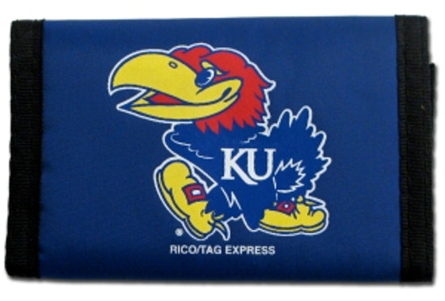 Cartera de nailon con tres pliegues de los Kansas Jayhawks