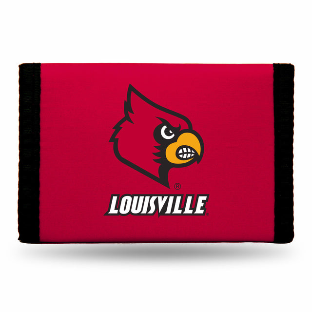 Cartera de nailon con tres pliegues de los Louisville Cardinals