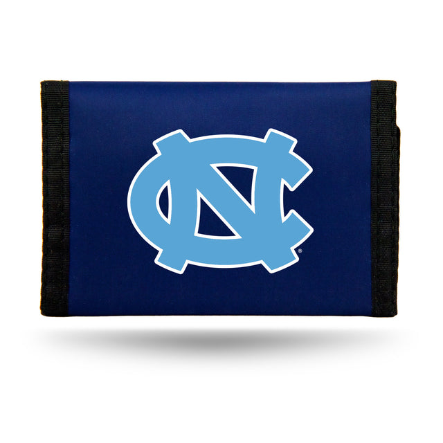 Cartera de nailon con tres pliegues de los Tar Heels de Carolina del Norte