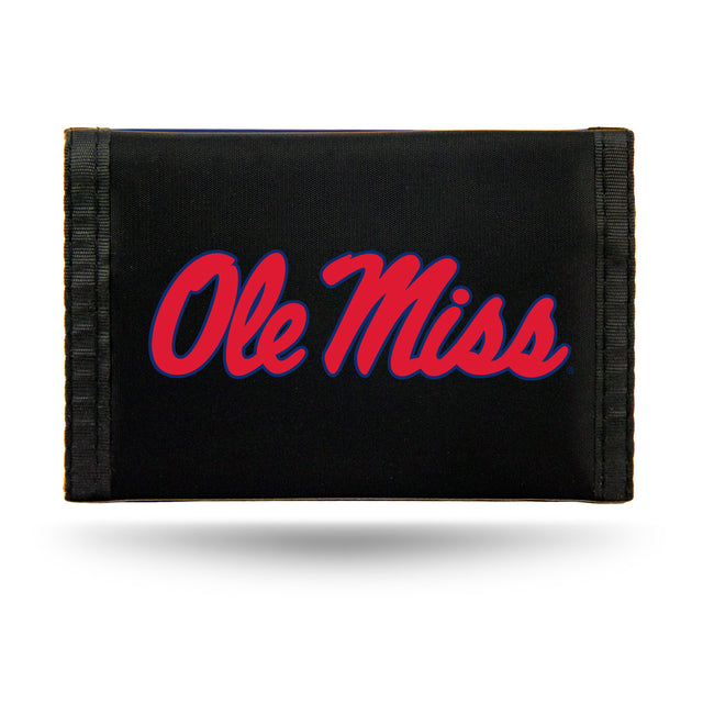 Cartera de nailon de tres pliegues de los Mississippi Rebels