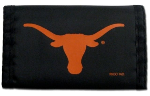 Cartera de nailon con tres pliegues de Texas Longhorns